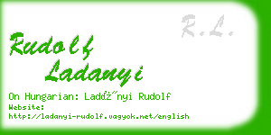 rudolf ladanyi business card